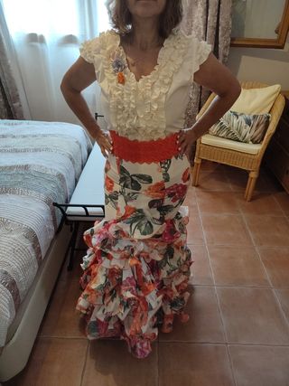 Conjunto Falda flamenca y Camisa a juego 