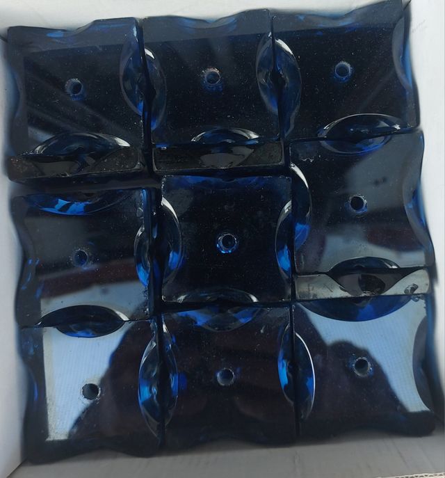 Lampadario sputnik in vetro turchese