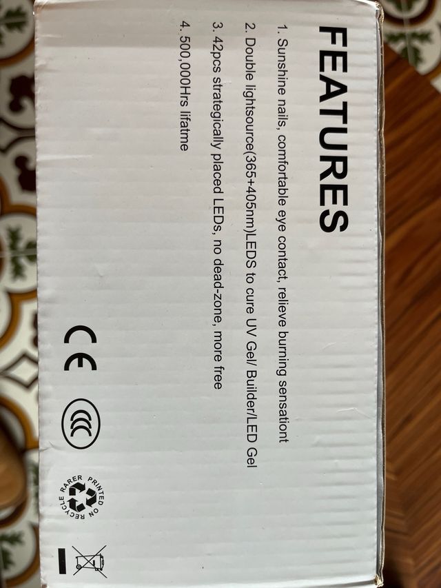 Lampara de uñas 150w led/uv 