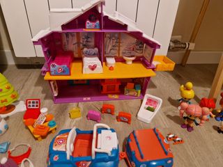 Pinypon:hotel invierno, coche,pizzeria