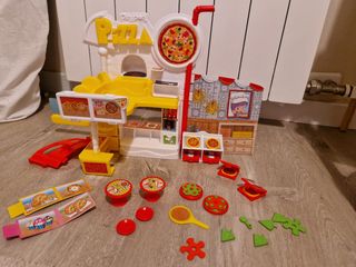 Pinypon:hotel invierno, coche,pizzeria