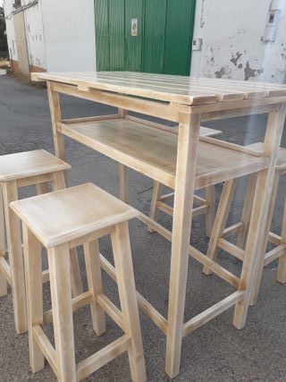 mesas altas bar taburetes nuevos