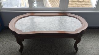 Mesa madera y mármol 