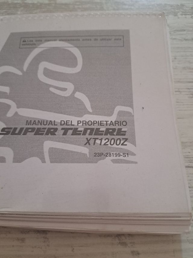 Manual propietario deYamaha super tener