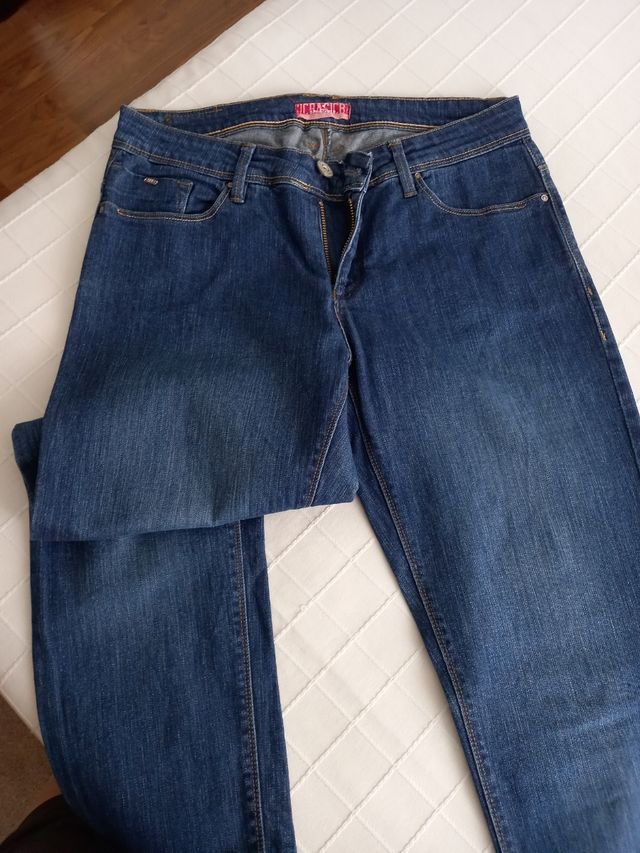 Vaquero mujer azul elástico