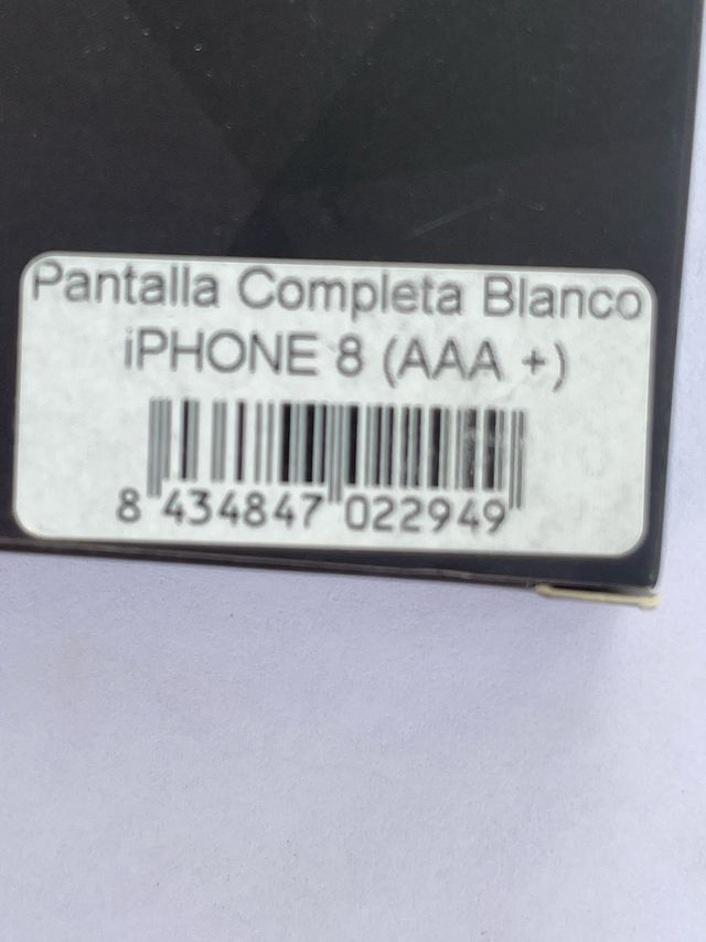 Pantalla iphone 8 blanca compatible
