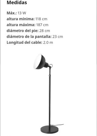 Lámpara de pie SKURUP IKEA