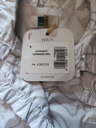 Soprabito bambina Thun 12-18 mesi