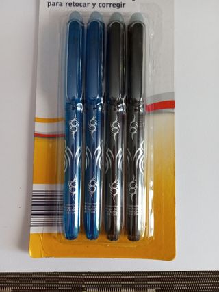 Boligrafos borrables