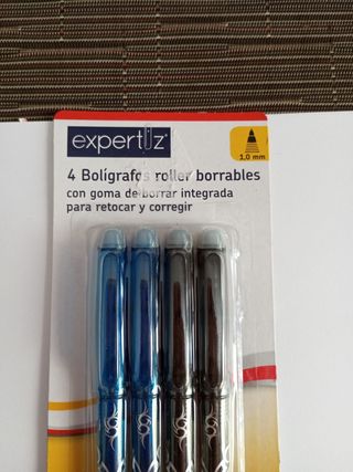 Boligrafos borrables