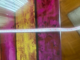 Mesa de cristal de colores