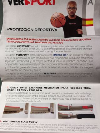 Gafas de protección deportiva padel