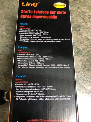 Funda de móvil o GPS para moto ajustable al espejo