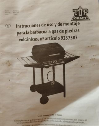 Barbacoa a gas de piedras volcánicas
