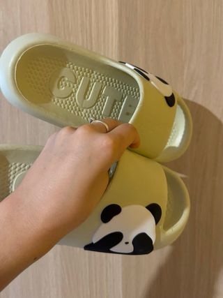 Sandali panda verde nuovi