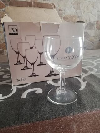 set 6 calici vino in vetro