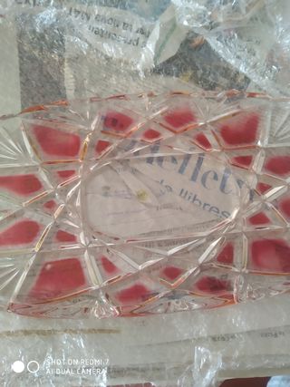 Bandejà  o centro de mesa,
cristal nueva