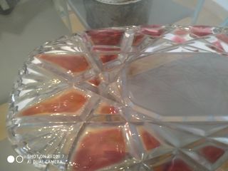 Bandejà  o centro de mesa,
cristal nueva