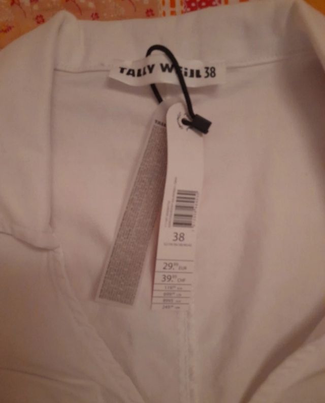 Vestito smanicato bianco in jeans 