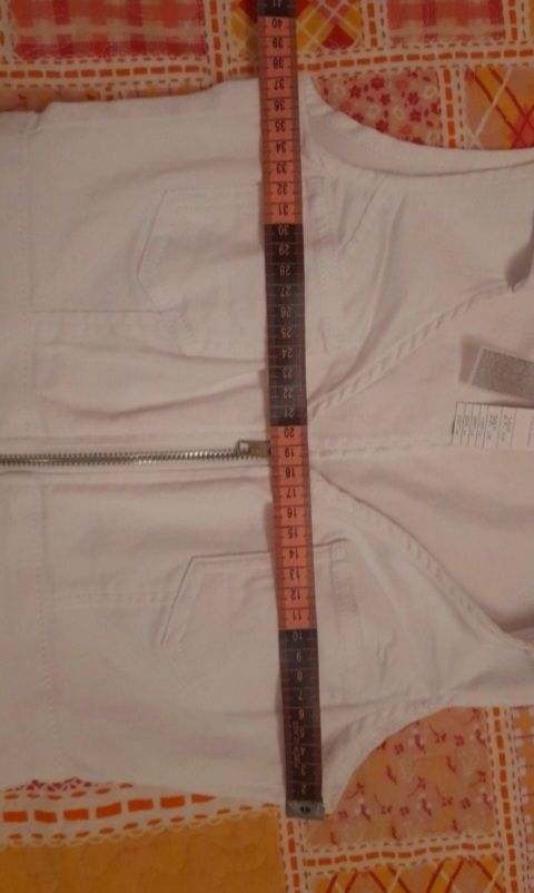 Vestito smanicato bianco in jeans 