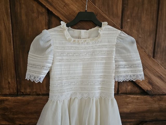 Vestido de comunión blanco roto