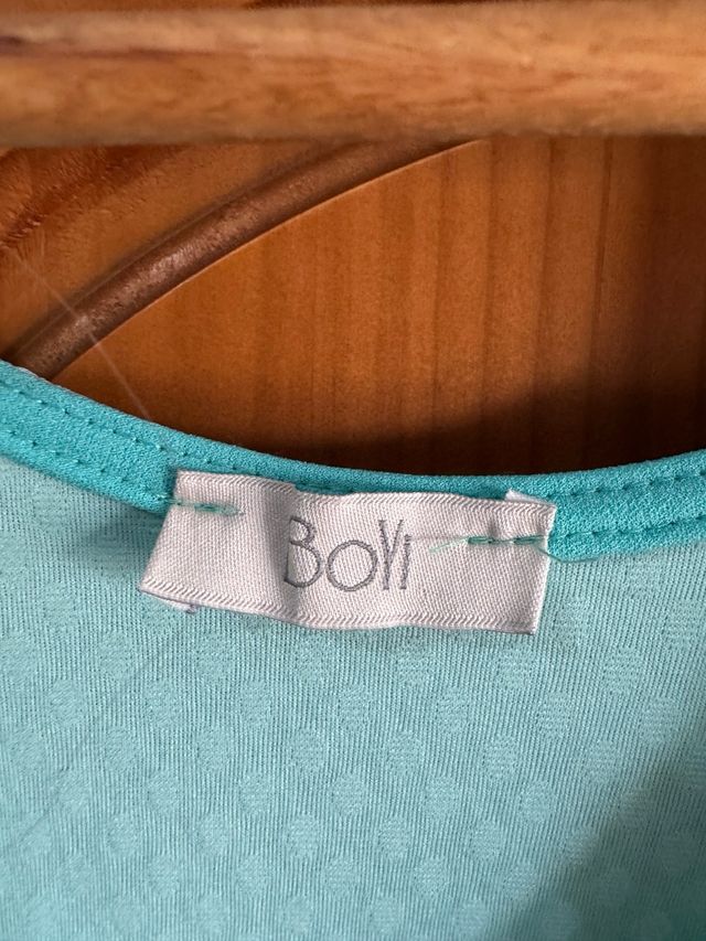 Vestido corto verde agua