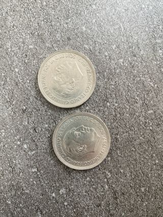 2 monedas 50 pesetas 1957