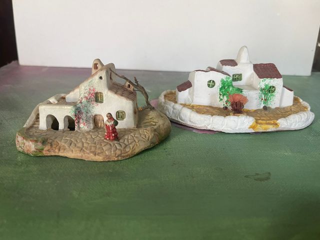 Casitas de adorno de arcilla
