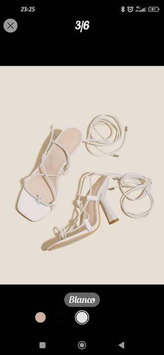Sandalias tacón blanco
