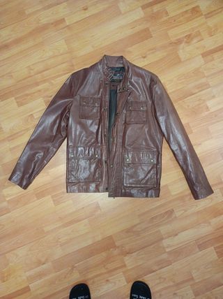 CAZADORA DE PIEL JACK & JONES