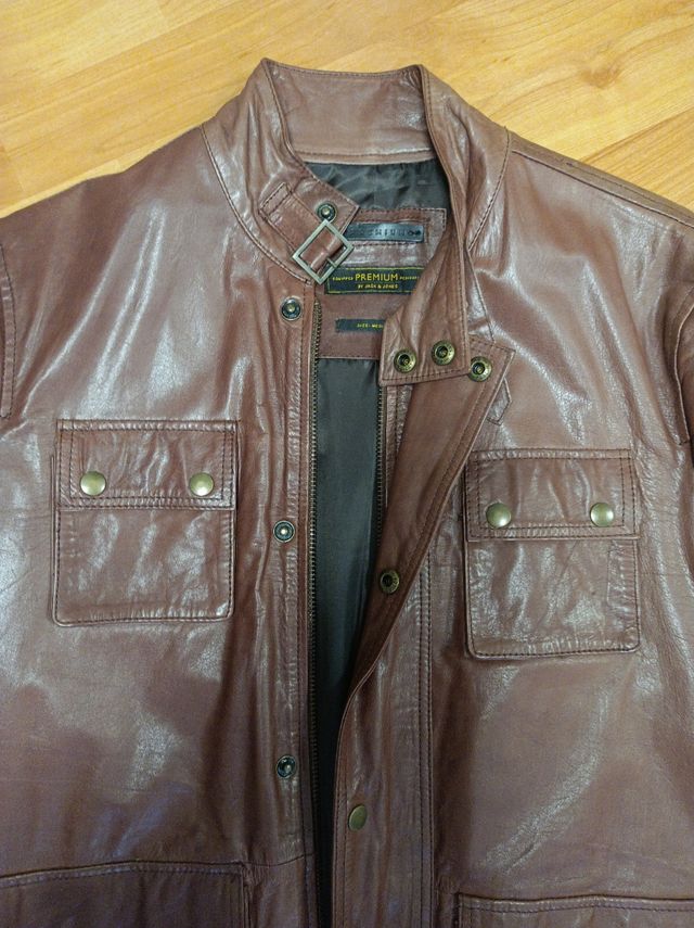 CAZADORA DE PIEL JACK & JONES