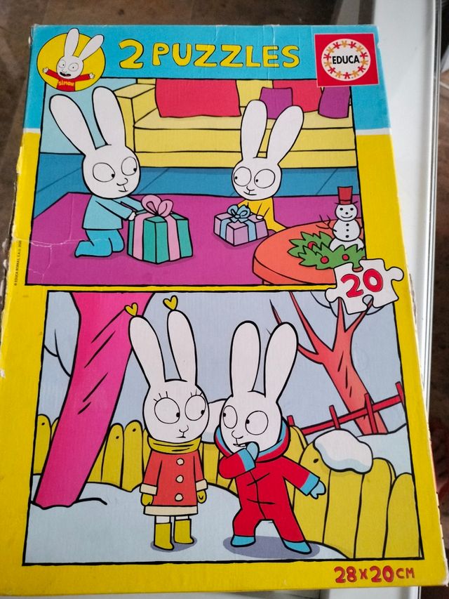 2 Puzzles educa 20 piezas de 28x20cm de Simon  