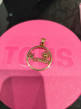 Colgante de plata con baño de oro mamá 