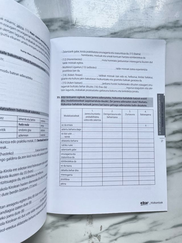 Libro de ejercicios C1 euskera ANTOLATZAILEAK