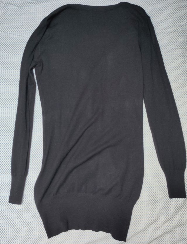 Maglioncino cardigan nero lungo 