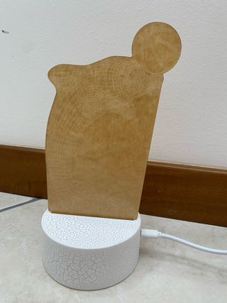 Lampada delfino con palla 2D multicolor