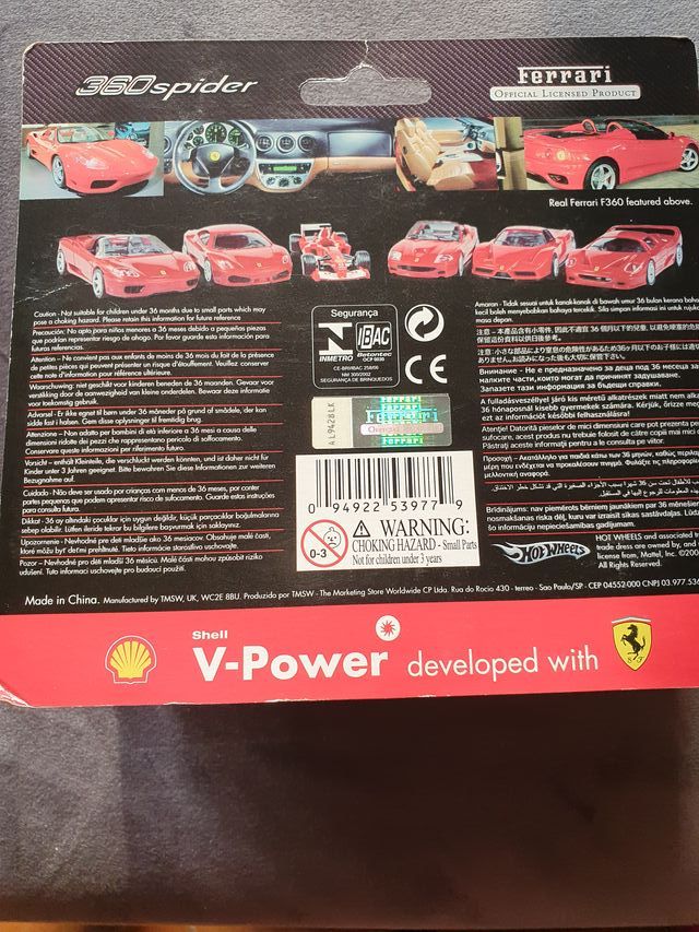 Modellino Ferrari 360 spider 1:38
