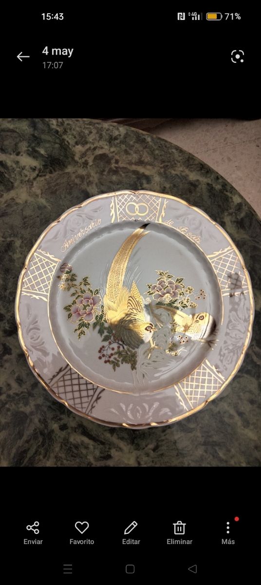 Plato de aniversario