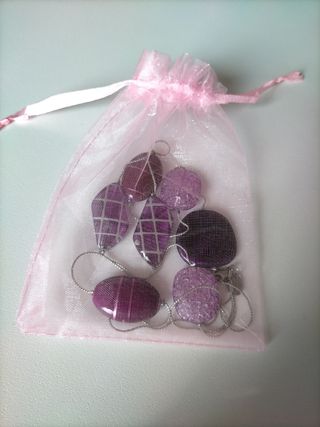 Collar morado de verano bijoyería