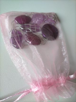 Collar morado de verano bijoyería