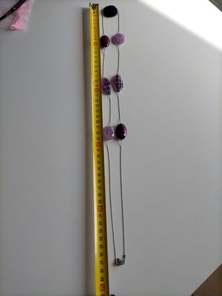 Collar morado de verano bijoyería