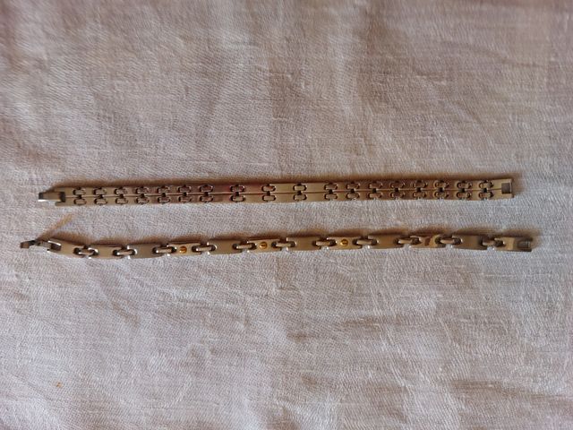 Bracciali uomo acciaio e oro