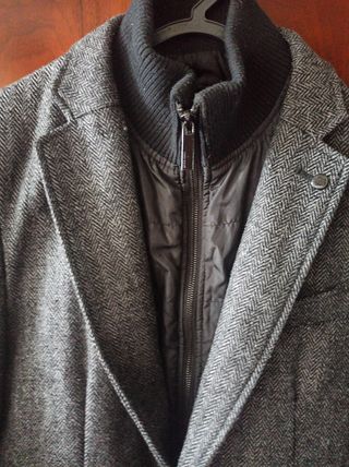 Americana zara chico paño gris 