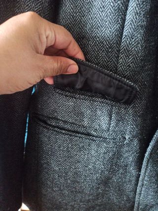 Americana zara chico paño gris 