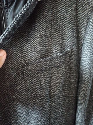 Americana zara chico paño gris 