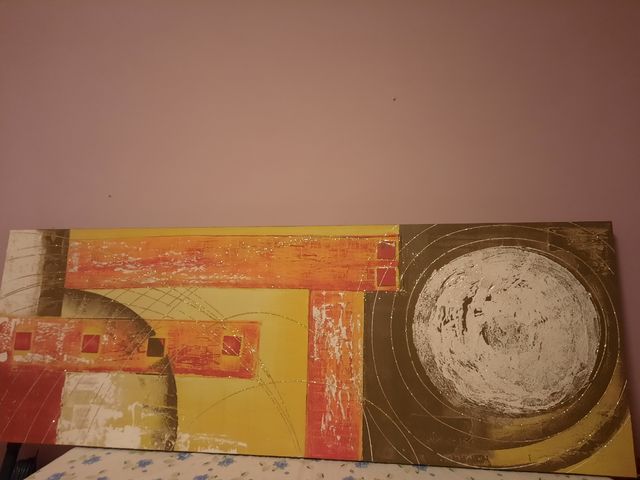 Quadro etnico moderno su tela 180x65cm