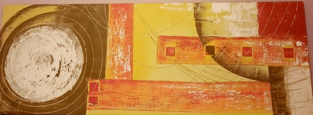 Quadro etnico moderno su tela 180x65cm