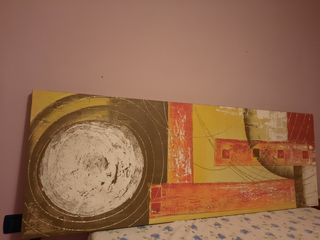 Quadro etnico moderno su tela 180x65cm