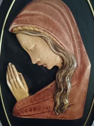 Quadretto legno beata vergine Maria