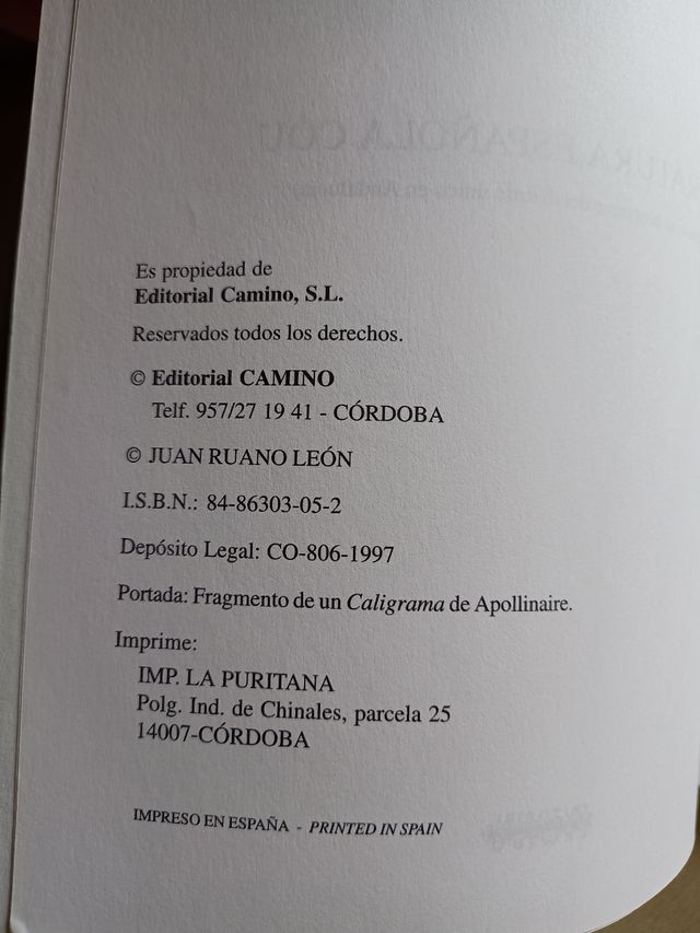 Libro: Literatura española COU